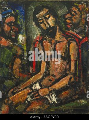 La moquerie du Christ. Musée : © Musée d'Art Moderne, New York. Auteur : Georges Rouault. Banque D'Images