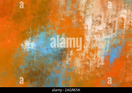 Peinture abstraite. Taches de peinture , pinceau. Fond multicolore. Texture peint rouge. Toile artistique. L'art moderne. Banque D'Images