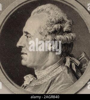 Portrait du violoniste et compositeur Jean Joseph Cassanéa de Mondonville (1711-1772). Musée : collection privée. Auteur : AUGUSTIN DE SAINT-AUBIN. Banque D'Images