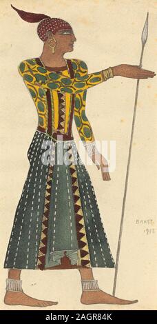 La conception de costumes pour le ballet Cleopatra par A. Arensky. Musée : collection privée. Auteur : LEON Bakst. Banque D'Images