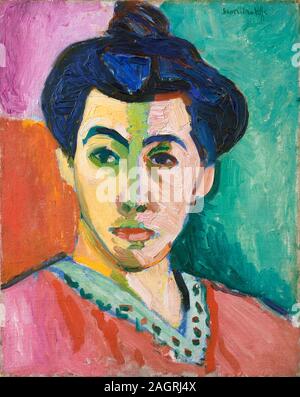 Portrait de madame Matisse. La ligne verte. Musée : Statens Museum for Kunst, Copenhague. Banque D'Images