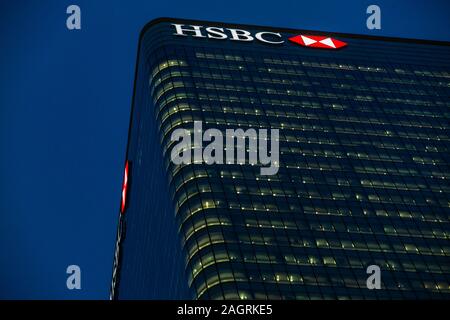 Siège de la HSBC, Canary Wharf dans les Docklands Banque D'Images