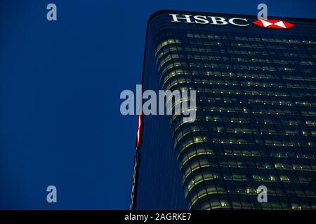 Siège de la HSBC, Canary Wharf dans les Docklands Banque D'Images