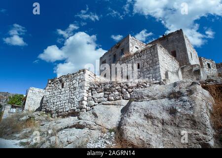 Monastère de Selime en Cappadoce, Turquie. Selime est ville à la fin de la vallée d'Ihlara. Le monastère est l'un des plus grands bâtiments religieux. Forme de grotte Banque D'Images