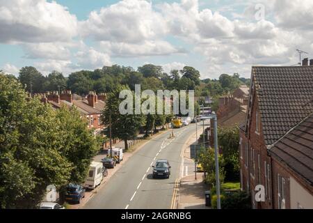 Une vue sur la rue d'en haut, Gainsborough Lincolnshire. Banque D'Images