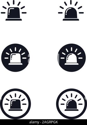Sirène de police icon collection. Vector illustration isolé Illustration de Vecteur
