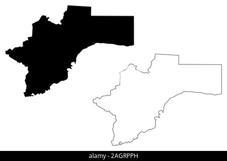 Région Otjozondjupa (régions de Namibie, République de Namibie) map vector illustration, croquis gribouillis d'Otjozondjupa site Illustration de Vecteur