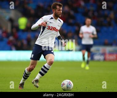 Cardiff, Pays de Galles, Royaume-Uni.. Déc 21, 2019.English championnat de football, la ville de Cardiff contre Preston North End ; Tom Barkhuizen de Preston North End - strictement usage éditorial uniquement. Pas d'utilisation non autorisée avec l'audio, vidéo, données, listes de luminaire, club ou la Ligue de logos ou services 'live'. En ligne De-match utilisation limitée à 120 images, aucune émulation. Aucune utilisation de pari, de jeux ou d'un club ou la ligue/player Crédit : publications Plus Sport Action Images/Alamy Live News Banque D'Images