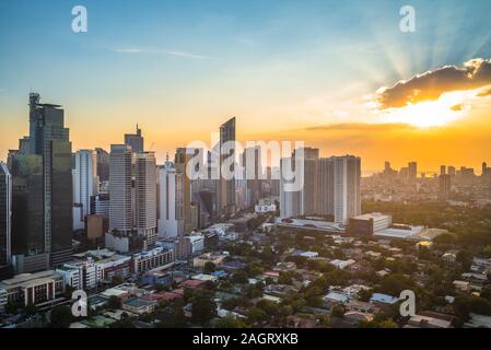 Skyline de makati à Manille, Philippines Banque D'Images
