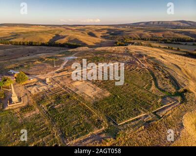 Numancia, población celtíbera , Cerro de la muela, Garray, provincia de Soria, Comunidad Autónoma de Castilla y Leon, Espagne, Europe. Banque D'Images