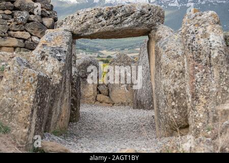 Dolmen de San Martín, neolítica época, Laguardia, Alava, Pays Basque, Espagne. Banque D'Images