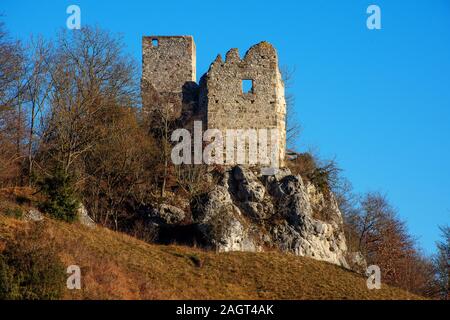 Niederhaus Landkreis Burgruine • Donau-Ries, Bayern, Deutschland Banque D'Images