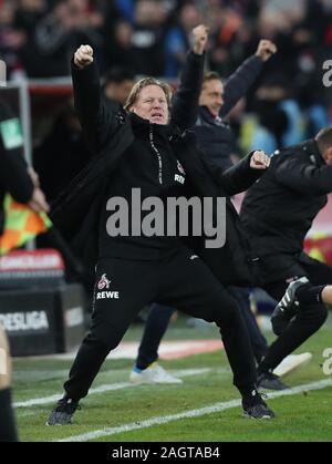 Berlin, Allemagne. Cologne, Allemagne. Dec 21, 2019. firo : 21.12.2019, football, 1.Bundesliga 2019/2020 saison, 1.FC Cologne - Werder Brême 1 : 0 jubilation, jubilation finale coach Markus GISDOL, Koln | utilisée dans le monde entier : dpa Crédit photo alliance/Alamy Live News Crédit : afp/Alamy Live News Banque D'Images