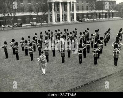 La bande du Welsh Guards, London, UK 1950 Banque D'Images