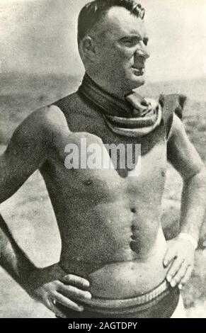 Officier de l'armée italienne, aviateur et homme politique fasciste Ettore Muti, Rome, Italie 1930 Banque D'Images