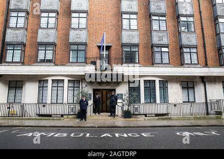 Londres, Royaume-Uni. Dec 21, 2019. Vue générale de l'hôpital King Edward VII dans le centre de Londres où le Prince Philip, duc d'Édimbourg passe son deuxième jour. Les 98 ans Prince devrait rester à l'hôpital pour les prochains jours et il est susceptible de faire l'impasse sur la famille royale de Noël. Credit : SOPA/Alamy Images Limited Live News Banque D'Images