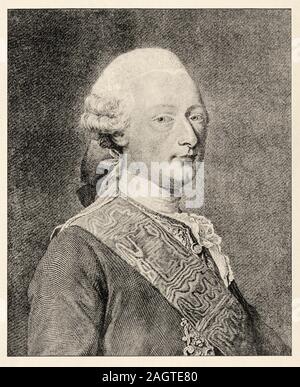 Portrait de Louis Joseph de Bourbon (9 août 1736 - 13 mai 1818) fut prince de Condé de 1740 à sa mort. Membre de la Maison de Bourbon. Histor Banque D'Images