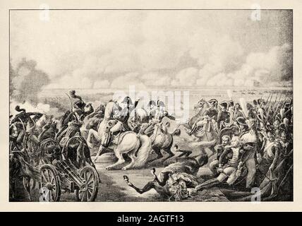 La bataille de Wagram (5 juillet au 6, 1809) confronté Napoléon armées françaises contre l'Autriche, de l'Archiduc Charles dans la ville de Wagram. Guerres napoléoniennes Banque D'Images