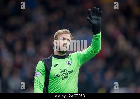 Firhill Stadium, Glasgow, Royaume-Uni. 21 décembre 2019 ; Firhill Stadium, Glasgow, Écosse ; Championnat écossais, contre Partick Thistle FC Dundee ; Scott Fox de Partick Thistle - usage éditorial Banque D'Images