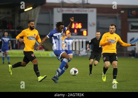 Hartlepool, UK. 21 décembre 2019. Hartlepool United Peter du Kioso Vanarama en action pendant le match de Championnat National entre Hartlepool United et Dagenham & Redbridge au parc Victoria, Hartlepool le dimanche 21 décembre 2019. (Crédit : Mark Fletcher | MI News) photographie peut uniquement être utilisé pour les journaux et/ou magazines fins éditoriales, licence requise pour l'usage commercial Crédit : MI News & Sport /Alamy Live News Banque D'Images