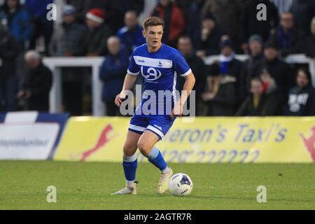 Hartlepool, UK. 21 décembre 2019. Hartlepool United's Mark Shelton en action au cours de l'Vanarama entre match de Ligue nationale Hartlepool United et Dagenham & Redbridge au parc Victoria, Hartlepool le dimanche 21 décembre 2019. (Crédit : Mark Fletcher | MI News) photographie peut uniquement être utilisé pour les journaux et/ou magazines fins éditoriales, licence requise pour l'usage commercial Crédit : MI News & Sport /Alamy Live News Banque D'Images