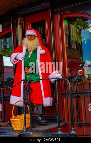 Strasbourg, France. Dec 21, 2019. Le houblon à bord de la Santa Strasburg Rail Road pour le transport à visiter avec les enfants excités avant Noël. Crédit : George Sheldon/Alamy Live News Banque D'Images