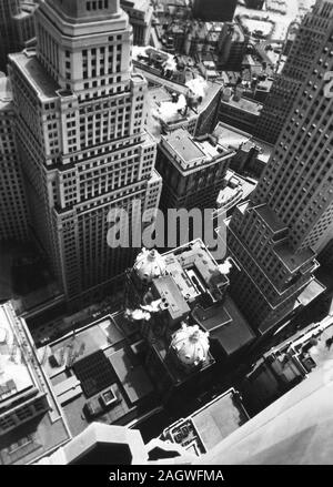 Quartier des toits, à au sud-ouest d'un Wall Street, Manhattan ca. 1938 Banque D'Images