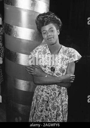 Portrait de Sarah Vaughan, Café Society (centre-ville), New York, N.Y., ca. 1946 sept. Banque D'Images