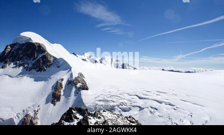 Avis de Breithorn de Klein Matterhorn, Suisse. Banque D'Images