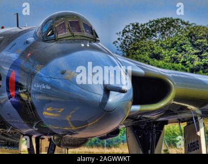 XH 558 Vulcan bomber est un des plus spectaculaire et fascinant dans l'aéronef dans le dernier vol 2016. C'est incroyable de cellule et le hurlement spectral ont été Banque D'Images