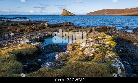 Paysage rocheux, Duntulm, île de Skye Banque D'Images