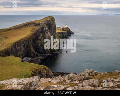 Neist Point et phare, île de Skye Banque D'Images