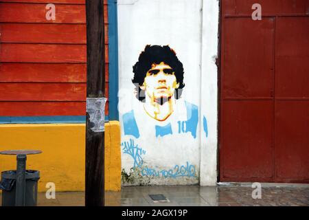 Caminito est un musée alley et qu'un passage, d'une grande valeur culturelle et touristique, situé dans le quartier de La Boca de la ville de Buenos Aires, Argent Banque D'Images