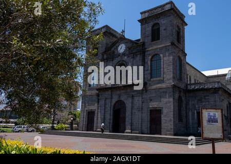 Port Luis, Maurice cathédrale Banque D'Images