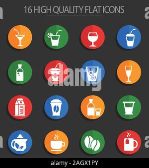 Boissons icon set Illustration de Vecteur