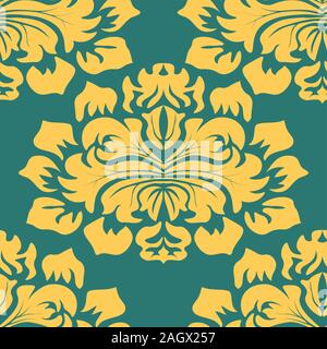 Vintage motif damassé, grande conception pour tout usage. Damassé motif floral vecteur transparente. Vintage background. Seamless pattern oriental. Illustration de Vecteur