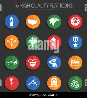 Memorial Day 16 icônes télévision Illustration de Vecteur