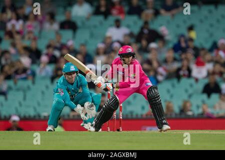 Sydney, Australie. Dec 22, 2019. Sixers Sydney dvd Josh Philippe chauve-souris pendant le Big Bash de cricket entre Sydney et Brisbane Sixers de chaleur à Sydney Cricket Ground, Sydney, Australie, le 22 décembre 2019. Photo de Peter Dovgan. Credit : UK Sports Photos Ltd/Alamy Live News Banque D'Images