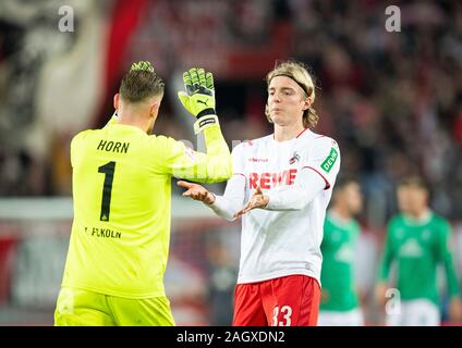 La jubilation finale Sebastiaan BORNAUW (K) avec goalwart Timo corne l. (K), Soccer 1. Bundesliga, 17e journée, le FC Cologne (K) - Werder Brême (HB) 1 : 0, le 21 décembre 2019 dans Koeln/Allemagne. ¬ | conditions dans le monde entier Banque D'Images