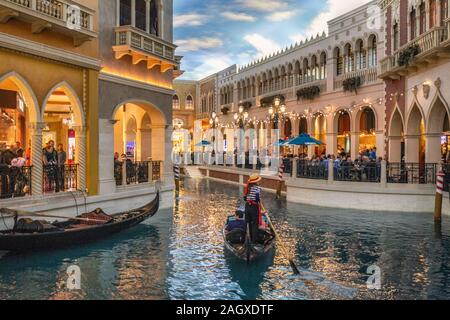 LAS VEGAS - janvier 24, 2018 : The Venetian Resort Hotel Casino l'intérieur situé dans le complexe CityCenter sur le Strip de Las Vegas dans le Paradis, au Nevada. Banque D'Images