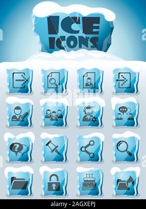 Interface forum icon set Illustration de Vecteur