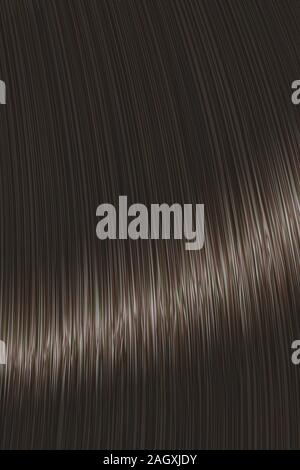 Texture de mèche droite noire marron réaliste Illustration de Vecteur
