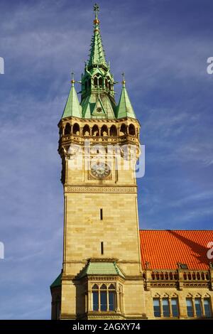 Bel hôtel de ville de Braunschweig, Basse-Saxe, Allemagne. Banque D'Images