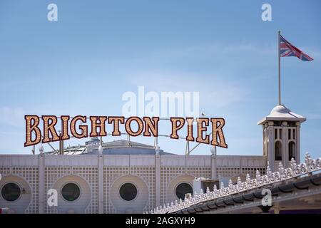 Palace Pier de Brighton, UK Banque D'Images