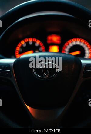 Avensis roue de pilotage dans la forêt Banque D'Images