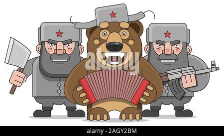 L'Homme russe Illustration convient pour carte de voeux, affiche ou d'impression sur T-shirt. Illustration de Vecteur