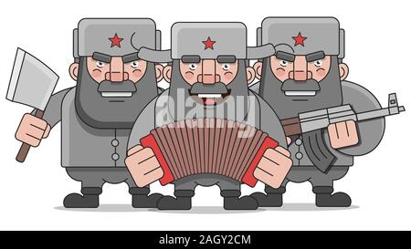 L'Homme russe Illustration convient pour carte de voeux, affiche ou d'impression sur T-shirt. Illustration de Vecteur