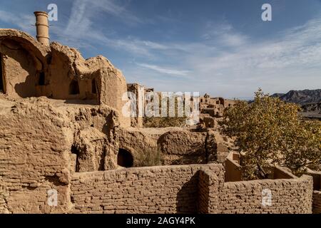 Kharanaq village abandonné en Iran Banque D'Images