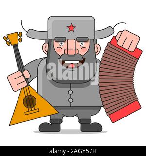 L'Homme russe Illustration vecteur approprié pour carte de voeux, affiche ou d'impression sur T-shirt. Illustration de Vecteur