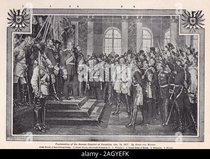 Proclamation de l'empereur allemand à Versailles, 18 janvier 1871 par Anton Van Werner Banque D'Images